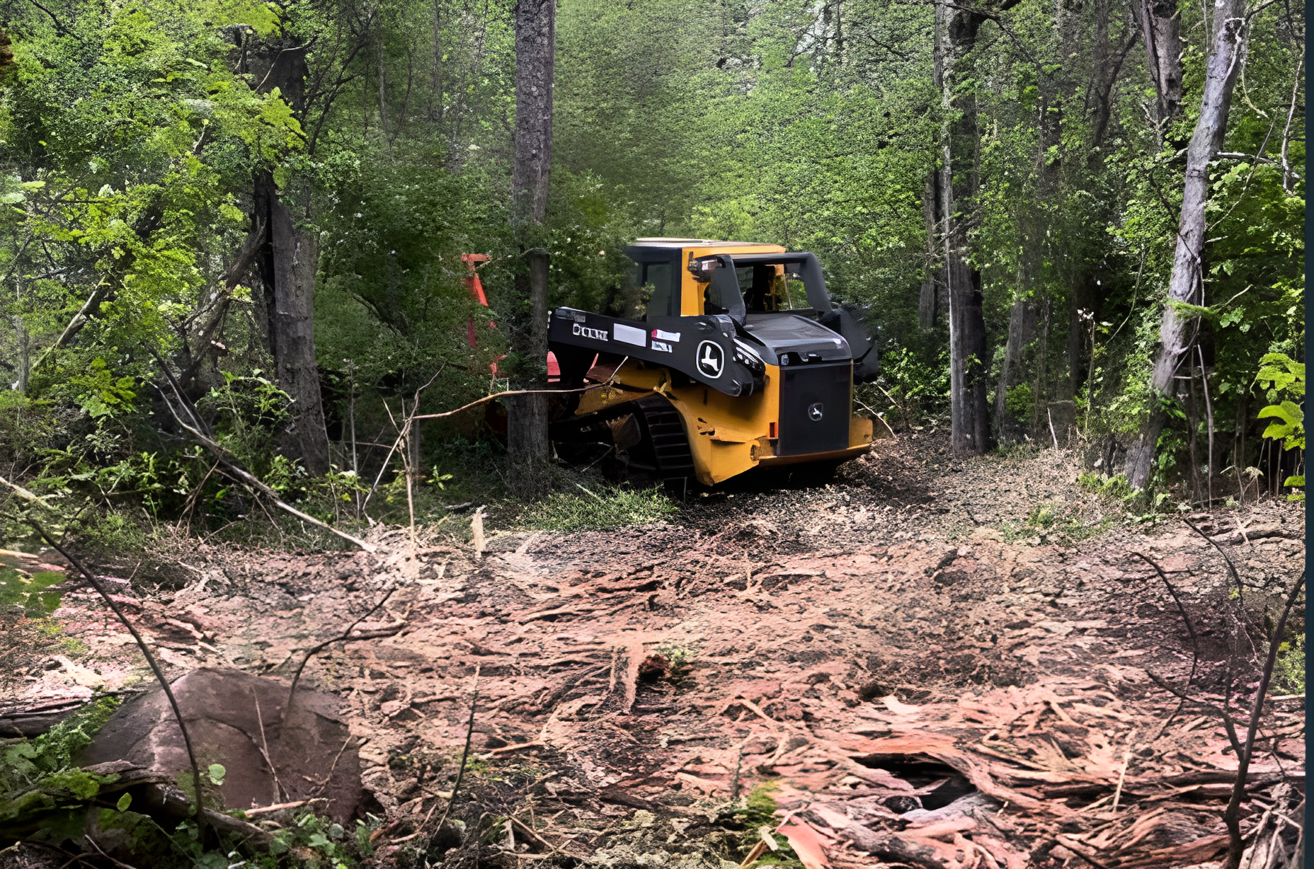 Skid Loader Removing Snow